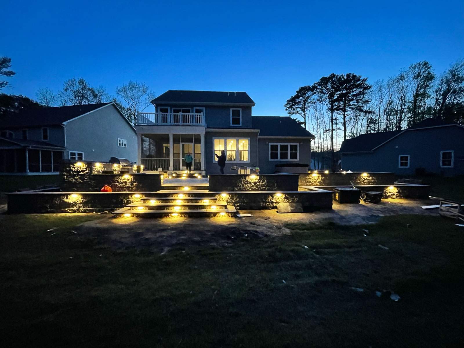 custom-outdoor-living-contractor-landscape-lights-delmarva-decking Custom outdoor living with landscape lights in Millsboro, DE by Delmarva Decking