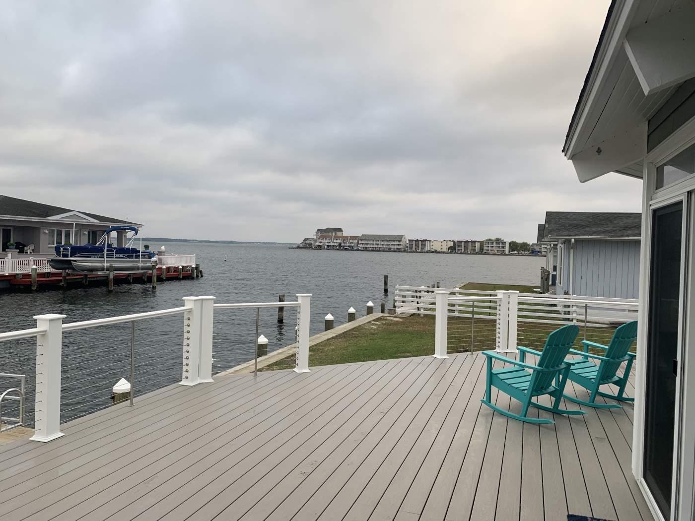 rehoboth-beach-deck-contractor-delmarva.jpg Rehoboth Beach deck with cable railings and waterview built by delmarva decking